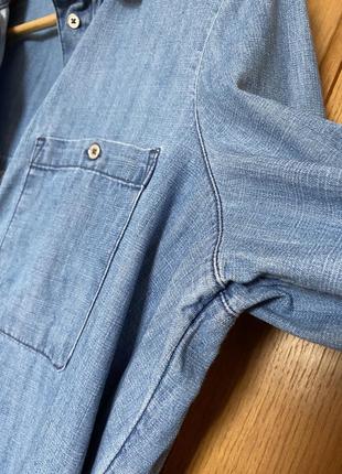 Классное базовое модное джинсовое платье/ рубашка  46-50 р8 фото
