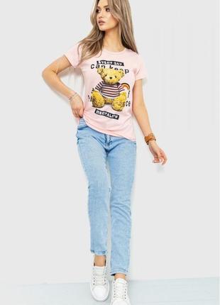 Женская футболка с принтом цвет персиковый туречка4 фото