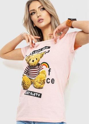 Женская футболка с принтом цвет персиковый туречка2 фото