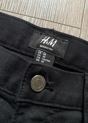 🪩базовые черные джинсы скинни skinny высокая талия h&amp;m size29/m-l4 фото