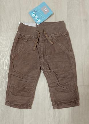 Дитячі вельветові штани на  2-4 мес. штаны брюки lupilu, германия