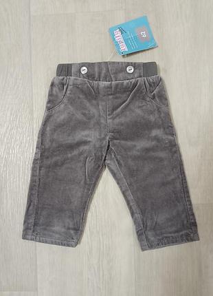 Велюровые штанишки с подкладкой р. 62 штаны брючки для малыша lupilu, германия
