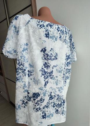 Легкая летняя блуза цветочный принт3 фото