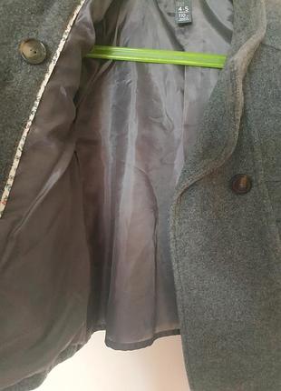 Шерстое пальто для девочки zara 6