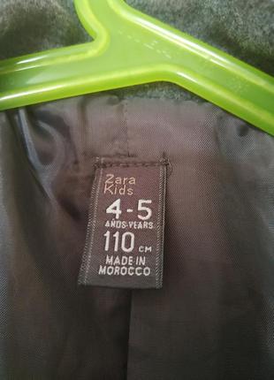 Шерстое пальто для девочки zara 7