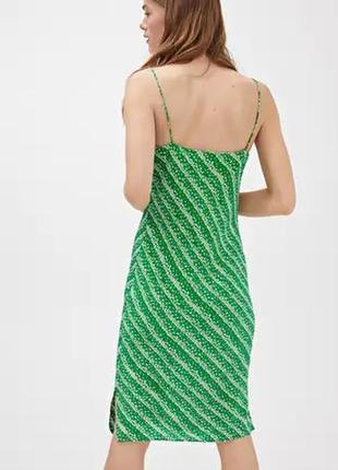 Сукня arket floral strap dress green2 фото