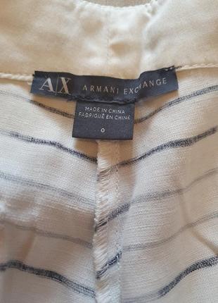 Легкие полосатые брюки armani.4 фото