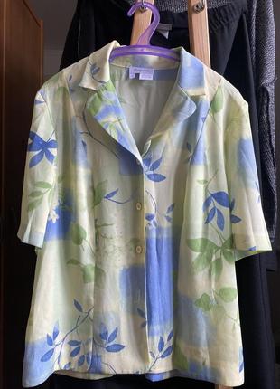 Женская рубашка в цветочный принт блузка женская рубашка блузка на лету2 фото
