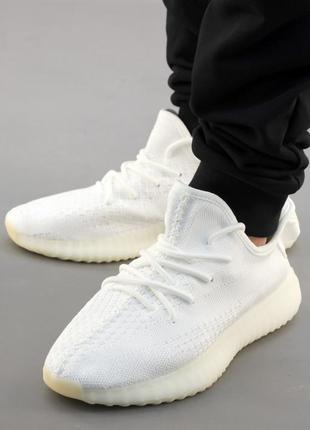 Мужские кроссовки adidas yeezy boost 350 white \ адидас изи буст 350 белые