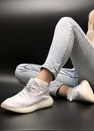 Женские кроссовки adidas yeezy boost 350 white \ адедас изи буст 350 белые1 фото