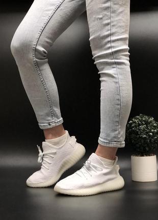 Жіночі кросівки adidas yeezy boost 350 white \ адідас ізі буст 350 білі4 фото