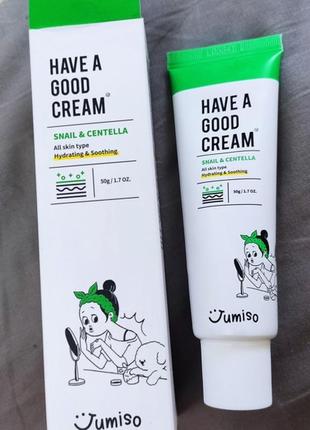 Крем для лица восстанавливающий hello skin jumiso have a good cream snail &amp; centella 50мл