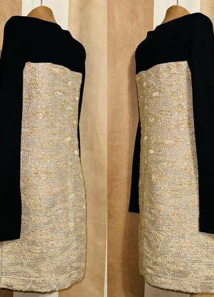 Прекрасна італійська елегантна твідова сукня-міді es'givien в стилі chanel2 фото