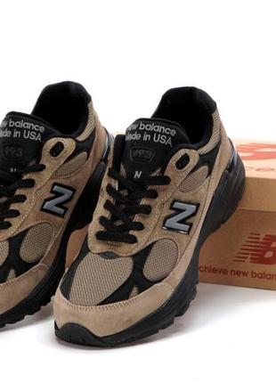 Нью баланс 993 кросівки чоловічі замшеві коричневі nb new balance 993 (41-45)