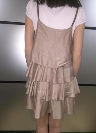Стильное платье сарафан пастельного тона с майкой. платье в бельевом стиле с футболкой.2 фото