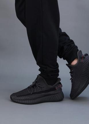 Мужские кроссовки adidas yeezy boost 350 black\Адидас зи буст 350 черные1 фото