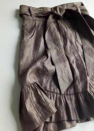 Красива оригінальна спідниця h&m із тканини з блиском