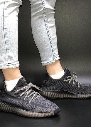 Жіночі кросівки adidas yeezy boost 350 black \ адідас ізі буст 350 чорні1 фото