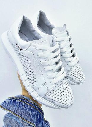 Стильные, кожаные, дышащие женские кеды с перфорацией в наличии и под отшив💙💛🏆