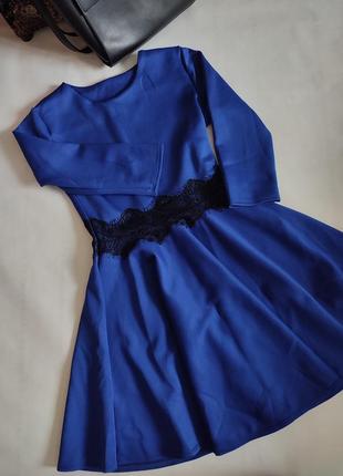 Сукня красивий колір з мереживом1 фото