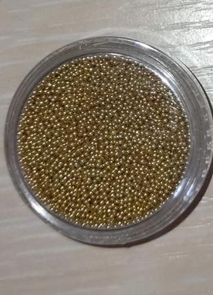 Бульонки для дизайну нігтів в баночці золото пластикові 3039-569