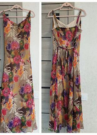 Шикарне плаття 🔹батал 🌸без рукава, в квітковий принт joanna hope (розмір 16-20)
