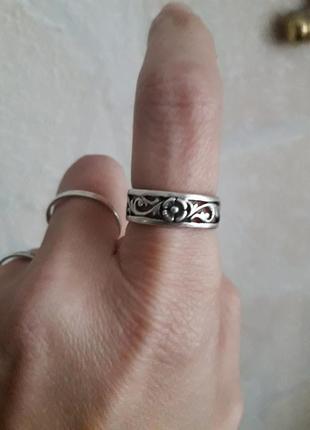 Винтаж 925 серебро серебряное кольцо1 фото
