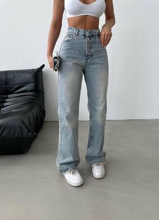 Стильные джинсы с пуговицами4 фото