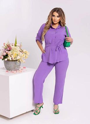 Красивый и удобный брючный костюм-двойка