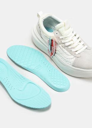 Кеды женские vans old skool overt plus cc бежевые, ванс олд скул оверт плюс, кроссовки7 фото