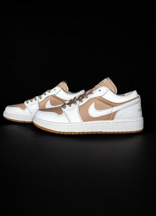 Кросівки nike  jordan 1 low tan white