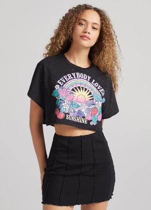 Укороченная футболка bershka xs-s  или на подростка 12+2 фото