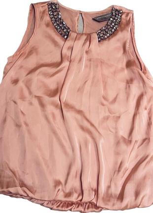Шикарная нежная блуза с камнями шелковая1 фото
