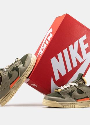 Кроссовки мужские, женские nike air dunk jumbo medium olive зеленые, хаки найк аир данк джамбо8 фото