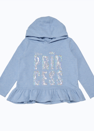 Голубой свитшот реглан disney george на девочку 5-6 лет