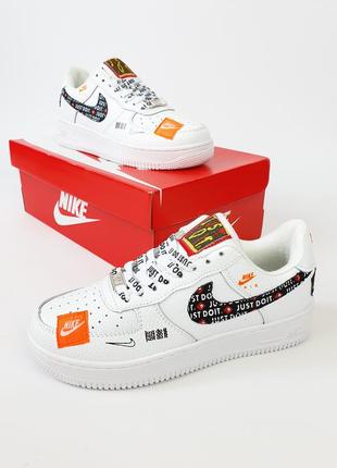 Женские кроссовки nike air force 1 low “just do it” white белые найк аир форс 1 джаст ду ит2 фото