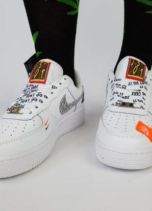 Женские кроссовки nike air force 1 low “just do it” white белые найк аир форс 1 джаст ду ит4 фото