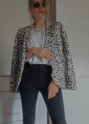 Пиджак леопард3 фото