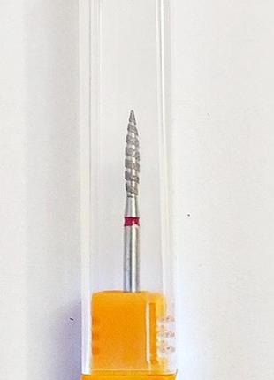 Насадка алмазна для манікюру торнадо полум'я червоне 243.514.023t (umg) апаратний манікюр2 фото