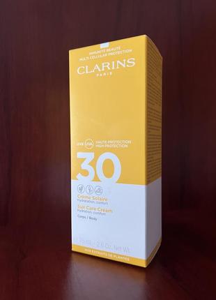 Солнцезащитный крем для тела clarins solaire corps hydratante cream spf 30