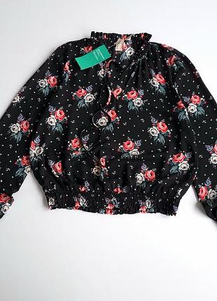 Блуза с принтом разы divided