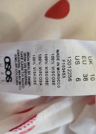 Біле спокусливе мідіплаття у великий горох asos luxe6 фото