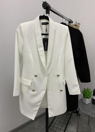 Белый двубортный пиджак2 фото