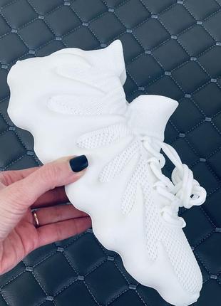 Кросівки унісекс adidas yeezy 450 white кроссовки женские мужские адидас изи буст 4503 фото