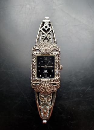 Красивые женские часы с марказитами5 фото