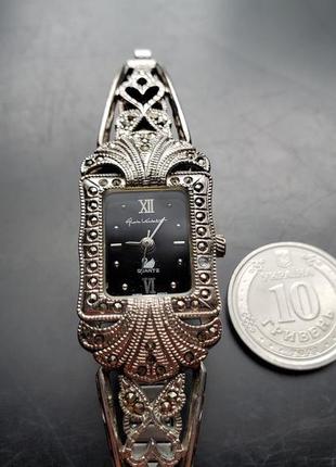 Красивые женские часы с марказитами2 фото