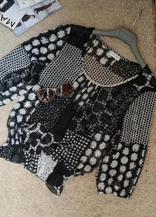 Renatto bene paris оригінал легка блуза принт в стилі печворк