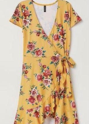 Сарафана в квітковий принт  , сукня на запах h&m3 фото