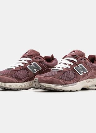 Кросівки чоловічі, жіночі new balance 2002r бордові, Сантаанс, ню баланс, унісекс