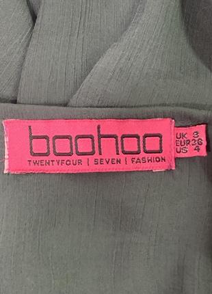 Лёгкая, воздушная, пляжная полупрозрачная блузка туника парео boohoo с вырезами на плечах размер s7 фото